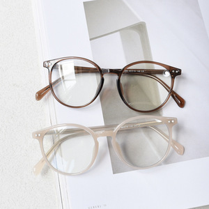 Gafas <span class=keywords><strong>de</strong></span> Acetato Vintage para Hombre <span class=keywords><strong>2022</strong></span>, Monturas Retro con <span class=keywords><strong>Lentes</strong></span> Transparentes, Gafas Tr90 para Mujer, Estilo Coreano, Color Negro y Azul, Regalo - Product Image 2