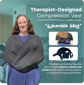 Có thể điều chỉnh cảm giác nén vest cho phụ nữ người đàn ông màu đen lớn nhắm mục tiêu cho tự kỷ lo lắng cảm giác vấn đề giáo dục đồ chơi - Product Image 3