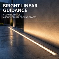 Luz lineal LED empotrada en el suelo OEM ODM, lámpara de suelo enterrada continua y uniforme para entrada de hotel, plaza comercial, promenada comercial