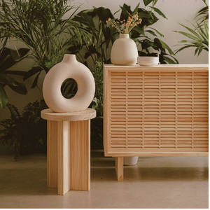 Vase à fleurs en pin massif avec finition naturelle et chaude, <span class=keywords><strong>tabouret</strong></span> en bois - Product Image 5