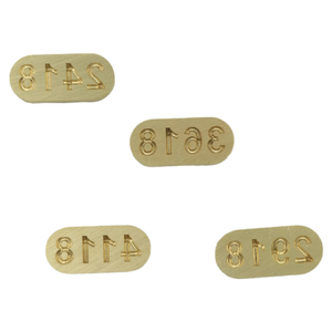 Set di Timbri Alfabetici <span class=keywords><strong>in</strong></span> Metallo e Gomma, Timbro Personalizzato per Logo su Pelle, per Uso Ufficio, Compatibile con Macchina per Timbri Standard - Product Image 3