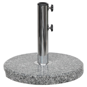 Support de <span class=keywords><strong>parasol</strong></span> robuste de style nouveau, base en granit avec tube en acier inoxydable pour poteau de 38 à 48 mm de diamètre - Product Image 1