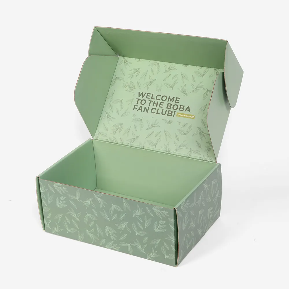 Emballage en papier ondulé avec Logo personnalisé en Carton, boîte pliable, livraison gratuite, 50 pièces
