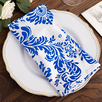 Serviettes de table en tissu polyester-lin imprimées sur mesure pour mariage, hôtel, restaurant, banquet – Vente en gros à prix réduit
