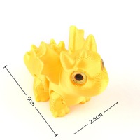 Ornamen Triceratops 3D Print PLA Desain Baru 2026 Gantungan Kunci Naga Terbang Lucu dengan Sayap yang Dapat Digerakkan