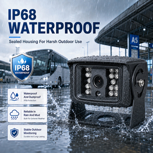 מצלמת ראייה אחורית 9V/36V, מצלמת נגרר HD AHD עמידה למים עם ראיית לילה אינפרא אדום, מצלמת רוורס למשאית - Product Image 5
