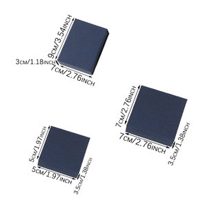 Boîtes d'emballage pour bijoux avec rembourrage en coton et couvercle, boîte de rangement en carton pour bijoux, étui de présentation pour colliers, bracelets, boucles d'oreilles, bagues - Product Image 2
