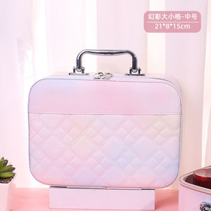 Kẹo Colour Ngọt Ngào Màu Hồng Cô Gái Lady Mỹ Phẩm Trang Điểm Hộp Chất Lượng Cao PU Chất Liệu Đồ Trong Nhà Tắm Không Thấm Nước Lưu Trữ Hộp Rửa Trường Hợp - Product Image 5