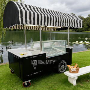 Carrito expositor de helados con congelador móvil para calle, carrito de helados ambulante, carrito de flores para exteriores - Product Image 6