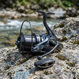 Carrete de Pesca Giratorio de Metal para Carpa y Trucha - Uso en Agua Dulce/Salada, Ligero, Gran Capacidad, Relación de Engranajes 4:8:1, Compatible con Carretes Falsificados - Product Image 2