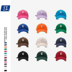 หมวกเบสบอล BOTTCOOLA ปักโลโก้ตามสั่ง แบบยูนิเซ็กซ์ 6 แผง สีพื้น ผ้าฝ้ายแท้ สไตล์ลำลอง พร้อมปักตัวอักษร <span class=keywords><strong>C</strong></span> - Product Image 1