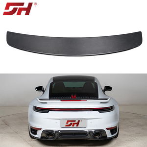 High Quality Car <strong>Carbon</strong> <strong>Fiber</strong> Turbo SD Single Deck Rear Wing <strong>Spoiler</strong> Trim Panel Black for Porsche 911 992.1 2019-2024 Body Parts - Product Image 1