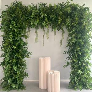 Hot Sell Customized 8ft*8ft Green Plant Wedding <b>Backdrop</b> Artificial Greenery Green Leaves Arch for Wedding Entrance Decoration - Product Image 4