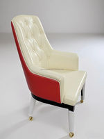 Chaises de poker de nouveau style machine à sous de jeu chaises de casinos noires pures en cuir véritable