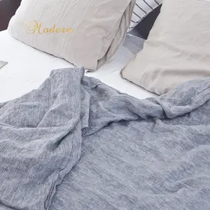 Wholesale Linen Bedding Set Natural Pure Linen Sheet Set 4 Pieces Queen Size Bed Sheet Set