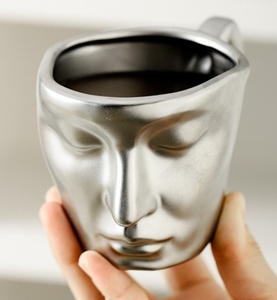 Ensemble cadeau de tasse à café et soucoupe pour couple, design rétro européen créatif, écologique, fait à la main, pour Noël, Nouvel An - Product Image 5