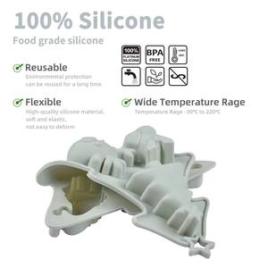 Moule à gâteau en silicone antiadhésif LFGB Platinum sans BPA, en forme d'arbre et de renne, 6 cavités, pour Noël, fabriqué par MUYULINS - Product Image 5
