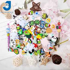 Cuentas focales de silicona para morder para bebé, mezcla de formas de animales, sin Bpa, personalizadas, para bolígrafos, DIY, fabricación de pulseras para bebé - Product Image 6