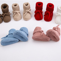 Chaussons pour bébé 100% coton tricoté, premières chaussures confortables et chaudes pour nouveau-né, garçon ou fille, cadeau de naissance