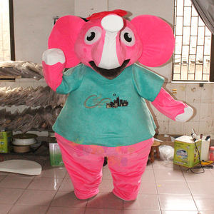 Costume de mascotte d'éléphant <span class=keywords><strong>rose</strong></span> pour adulte certifié CE de Guangzhou Enjoyment, costume de cosplay de dessin animé pour événements commerciaux et promotions - Product Image 2