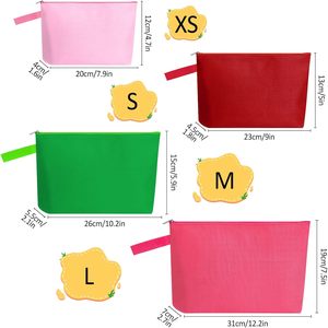Vải trang điểm Túi số lượng lớn cho phụ nữ đi du lịch mỹ phẩm Organizer đồng bằng lưu trữ <span class=keywords><strong>Pouch</strong></span> đa-mục đích trống du lịch vệ sinh cá nhân Craft Túi - Product Image 3