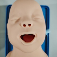 Maniquí de Intubación Endotraqueal para Recién Nacidos, Modelo de Intubación Traqueal Neonatal de PVC, Duradero, Certificado ISO, para Entrenamiento de Vías Respiratorias en Laboratorio