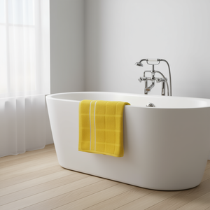 Serviettes de bain Leslie 100% coton, couleur unie, rectangulaires, pour usage domestique - Product Image 2