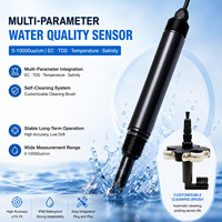Capteur multi-paramètres d'eau (EC, TDS, température, salinité) 0-10000 µS/cm avec brosse de nettoyage personnalisable pour une surveillance à long terme