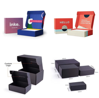 Boîte d'expédition en carton ondulé biodégradable pour e-commerce, petite, avec logo personnalisé, conception gratuite, boîte d'expédition par avion
