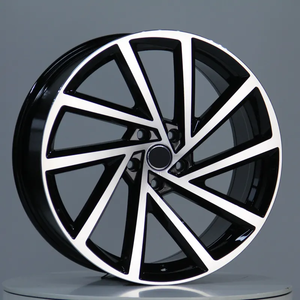 Ruedas forjadas en caliente Flrocky 5x100 Precio al por mayor 17 pulgadas 7.5J Llantas de aleación Black Glossy Machine Face para VW Golf Polo R TI <span class=keywords><strong>BMW</strong></span> X5 - Product Image 3