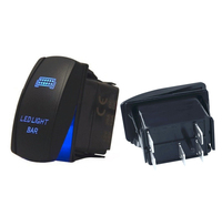 Interrupteur à bascule double pour feux avant, 12V 20A 5 broches, LED, qualité marine, pour tableau de bord de bateau et yacht