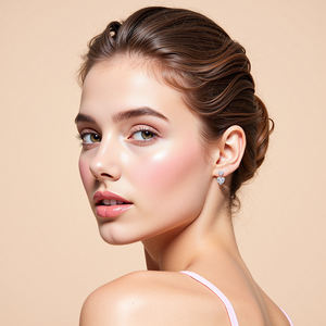 Pendientes de Diamantes de Oro Blanco de 18K MSE-859 de Messi Jewelry para Mujer - Product Image 5