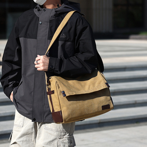 Sac de voyage en toile de coton tendance personnalisé Evercredit, sac bandoulière décontracté pour homme et femme, sac messager à la mode - Product Image 6