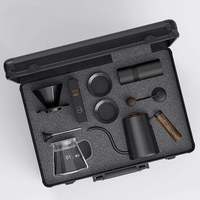 Cadeau exquis Barista Tools Brew Coffee Gift Set 9 Pcs Drip Coffee Set Avec Moulin Manuel Verser Sur Le Kit De Café