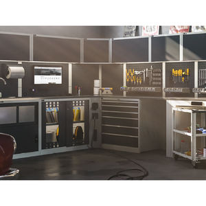 Fami GARAGE056 muebles modulares con encimera de goma y armario de puerta de policarbonato, 2040mm - Product Image 4