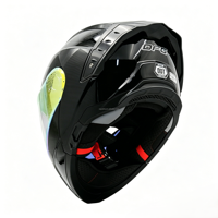 Casque de moto intelligent au design innovant, visière double relevable, éclairage LED, certifié DOT, en matériau PC ABS