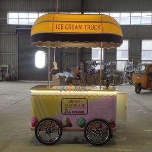 Gerobak Es Krim Gelato, Gerobak <span class=keywords><strong>Dessert</strong></span> Mobile, Gerobak Penjual Gelato Italia, Gerobak Es Krim Makanan Jalanan Luar Ruangan - Product Image 4