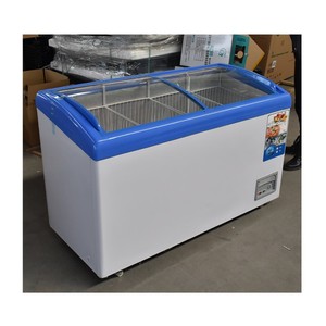 Thương Mại Cong Cửa Kính Tủ Đông Ngực Sâu Tủ Đông Trượt Cửa Kính Ice Cream Tủ Đông Hiển Thị - Product Image 1