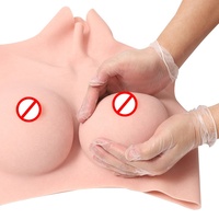 Prothèse Mammaire en Silicone Réaliste Fausses Seins Personnalisation Rapide Couleurs de Peau Ensemble d'une Pièce Travesti