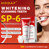 Dentifrice blanchissant probiotique OEM SP-6, 6 probiotiques, élimination des taches, sans fluor, fabricant de soins bucco-dentaires en marque privée