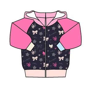 नए आगमन कैंडी रंग मुद्रित हुडी दूध प्रोटीन फाइबर रागलान बच्चों को दैनिक जीवन के लिए टोपी के साथ - Product Image 4