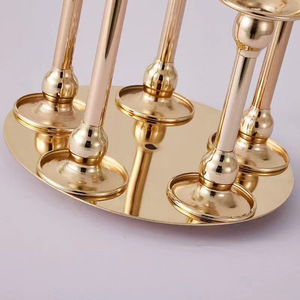 Candelabro <span class=keywords><strong>de</strong></span> Hierro Forjado <span class=keywords><strong>de</strong></span> Cinco Brazos, Estilo Europeo, <span class=keywords><strong>para</strong></span> Decoración Romántica <span class=keywords><strong>de</strong></span> Bodas y Cenas a la Luz <span class=keywords><strong>de</strong></span> las Velas - Product Image 4