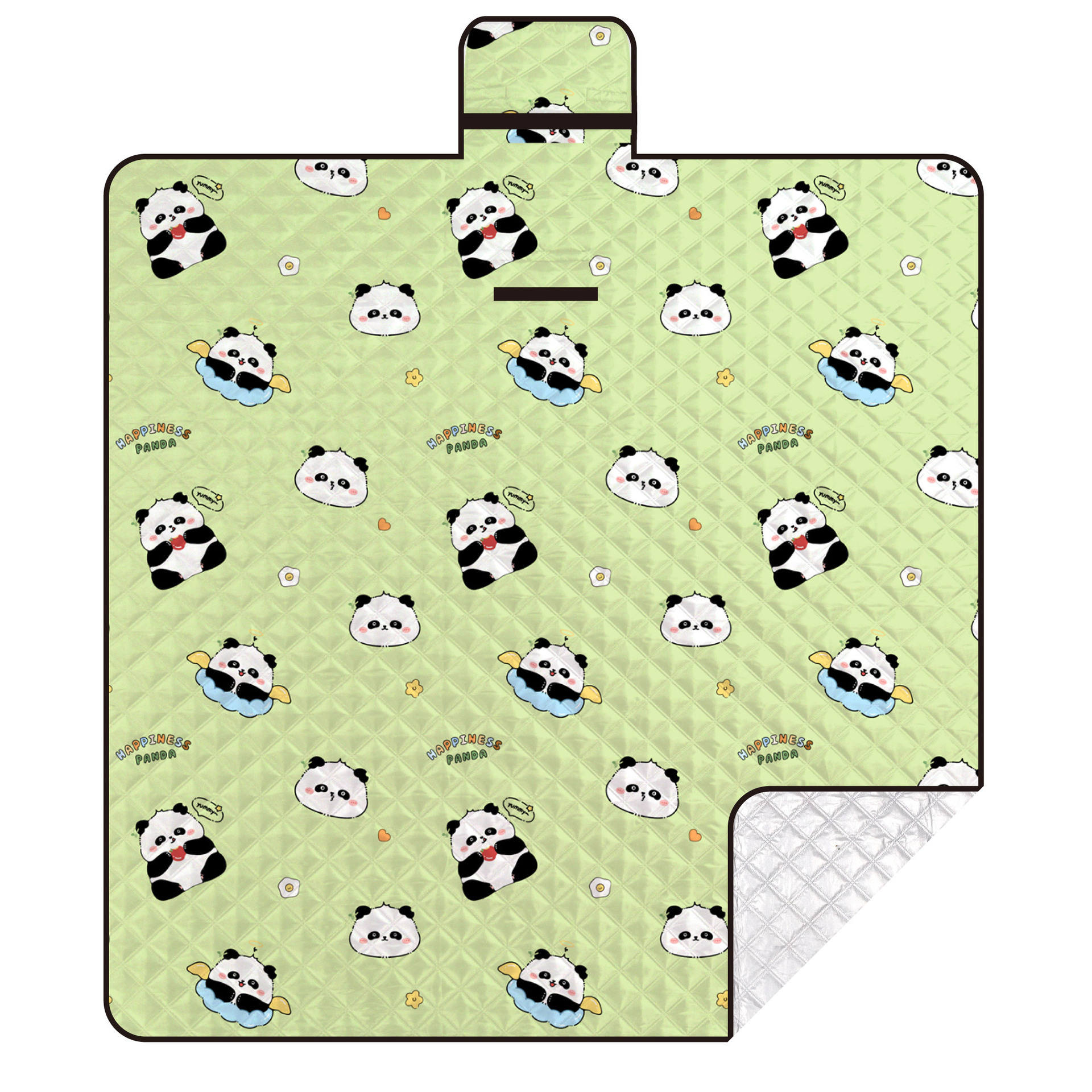 แฮปปี้แพนด้า ฐานอลูมิเนียมฟอยล์ ขนาด 200*300 ซม.