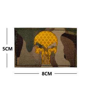Vuurschrik Bestraffer Schedel Reflecterende Camouflage Haak En Lus Ontwerp Applique Patch Voor Emblemen En Uniform - Product Image 6