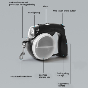 Correa Retráctil Ajustable Multifuncional para Perros con Luz LED Nocturna, Tazón de Agua, Tazón de Comida y Bolsa para Excrementos, Juego de Correa para Mascotas en Oferta - Product Image 4