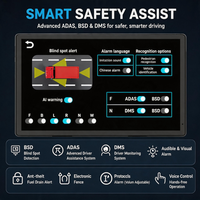 Sistema de Monitoreo de Camiones y Autobuses de 6 Canales, Cámara de Reversa ADAS con Pantalla de 10.1 Pulgadas, Cámaras de Reversa Multiángulo, Alarma de Sonido y Luz