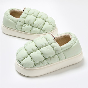 Women's Full-Cover Heel Winter for <strong>Slippers</strong> Cozy Fluffy Shoe Sock with Soft Wedge Indoor Shoes in <strong>Down</strong> Cloth Fluffy - Product Image 3