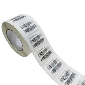 Pequeño rollo de número de serie autoadhesivo personalizado impreso etiquetas de embalaje al por mayor