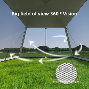 Toldo para exteriores Starry Sky de 3,3 m x 3,3 m, gazebo portátil con protección solar para acampar en familia, picnic, uso en las cuatro estaciones - Product Image 3
