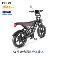 Bicicleta Eléctrica de Montaña OUXI de 20 Pulgadas, 250W/500W/750W/1000W, 48V, Largo Alcance, Multimodo, para Ciudad, Stock en Reino Unido, Estados Unidos y Europa, Modelo GT20